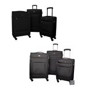 Joblot of Toronto 3 Piece Trolley Set Black and Grey Brand New