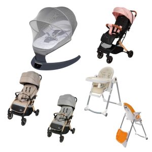 Job Lot of Baby Products – High Chairs, Strollers & Electric Swing – Brand New