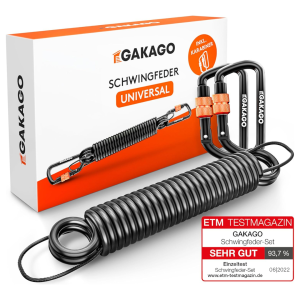 Wholesale Stock of Gakago Swing Spring Set with Safety Cable, 2 Carabiners with Screw Cap Brand New