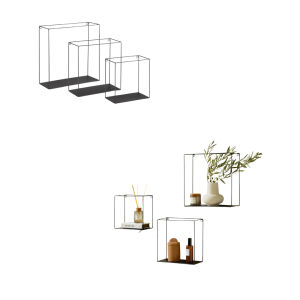 Job lot of Wall Rack Set of 3 | Black Metal |Brand New